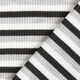 Maille côtelée rayures horizontales – blanc/noir,  thumbnail number 4
