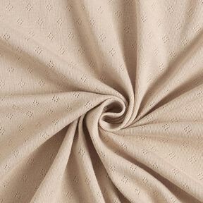 Jersey finement tricoté à motif ajouré – beige, 