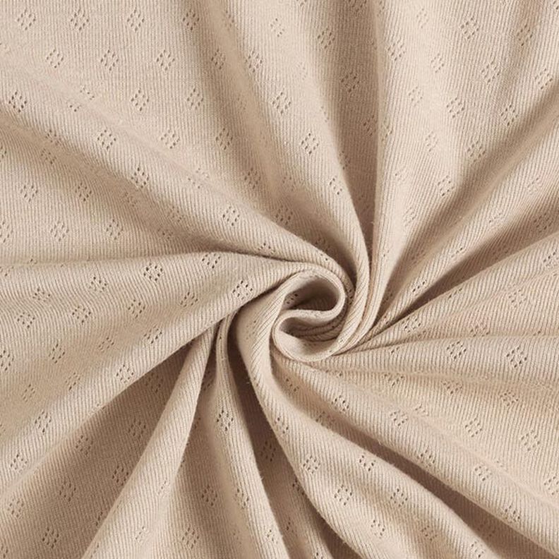 Jersey finement tricoté à motif ajouré – beige,  image number 1