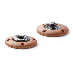 Bouton pression Woodie - anémone, 