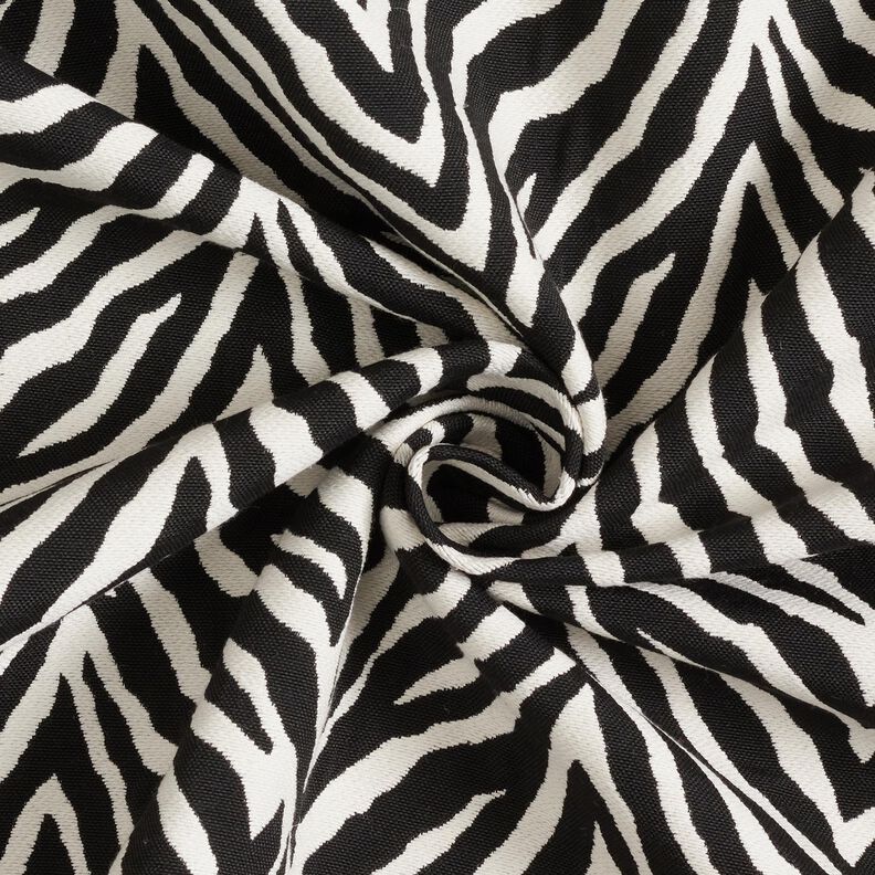Tissu de décoration Jacquard Zèbre – ivoire/noir,  image number 3