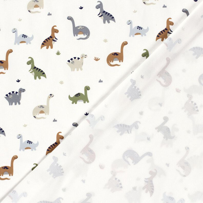 Jersey coton Dinosaures joyeux – ivoire/roseau,  image number 4