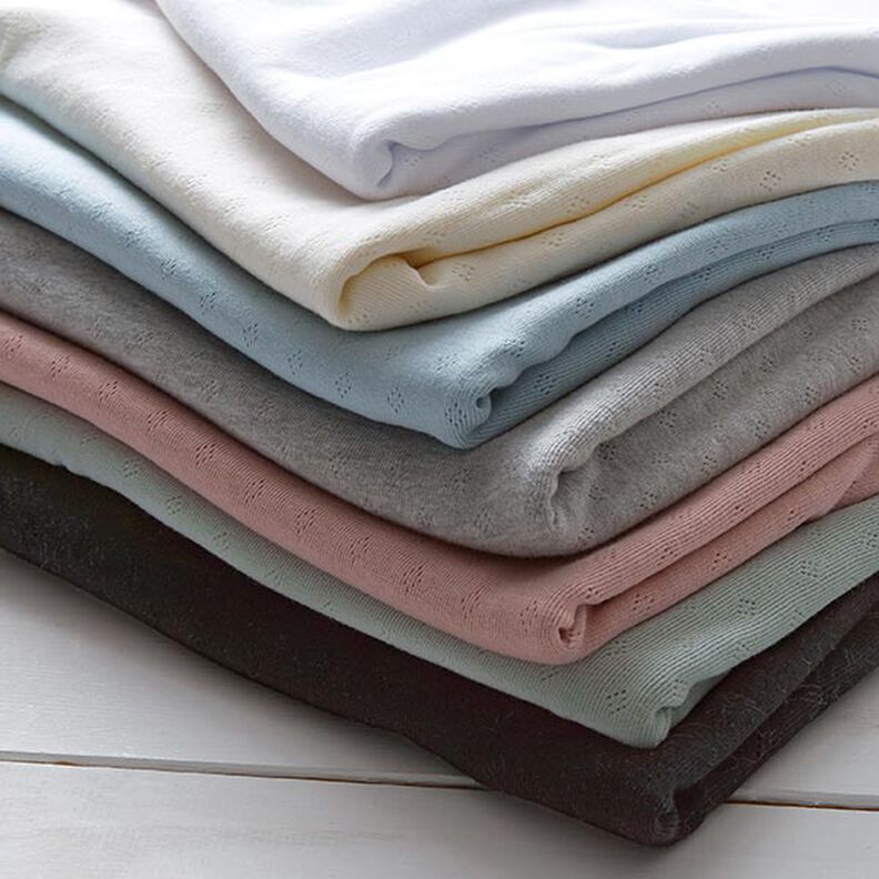Jersey finement tricoté à motif ajouré Melange – gris,  image number 5