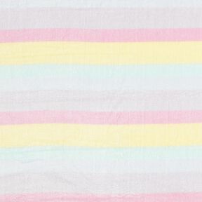 Polaire douillet Rayures arc-en-ciel pastel – jaune clair/rose, 