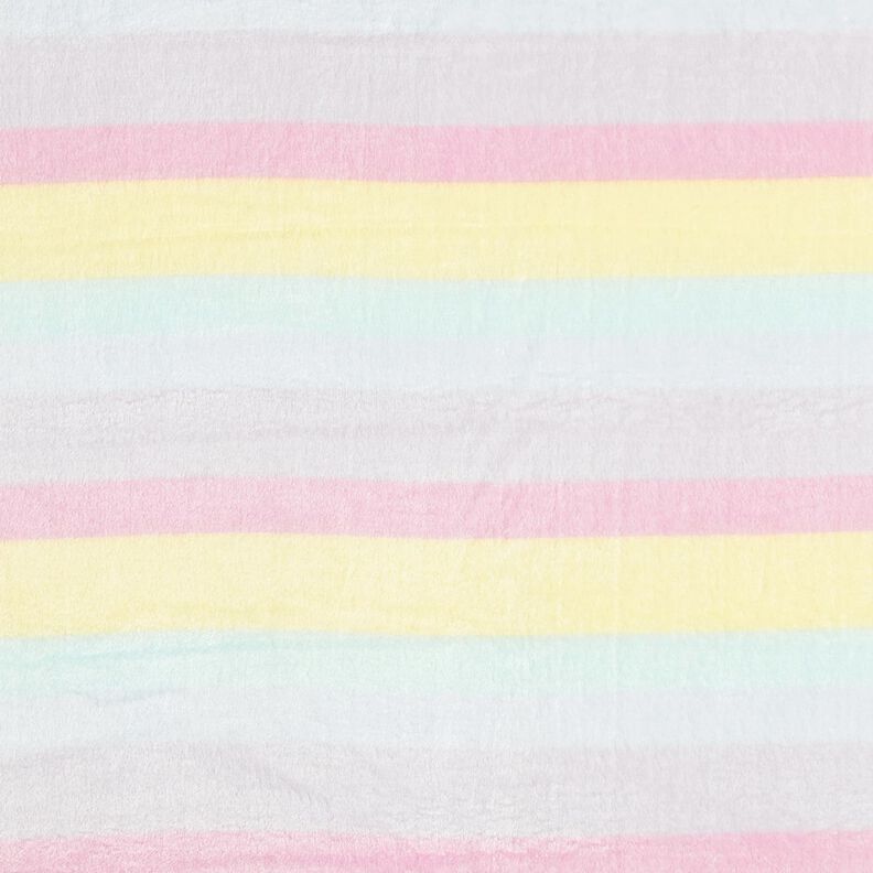 Polaire douillet Rayures arc-en-ciel pastel – jaune clair/rose,  image number 1
