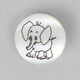 Bouton en plastique, Brilliant Elefant 12,  thumbnail number 1