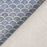 Tissu de décoration Semi-panama Arcs ondulés – nature/indigo,  thumbnail number 4
