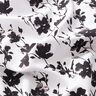 Tissu viscose imprimé floral abstrait – blanc/noir,  thumbnail number 2