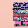 Tissu en viscose stretch Line Layers | Nerida Hansen – vert foncé/lilas,  thumbnail number 6