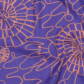 Popeline coton Eden | Nerida Hansen – lilas/abricot, 