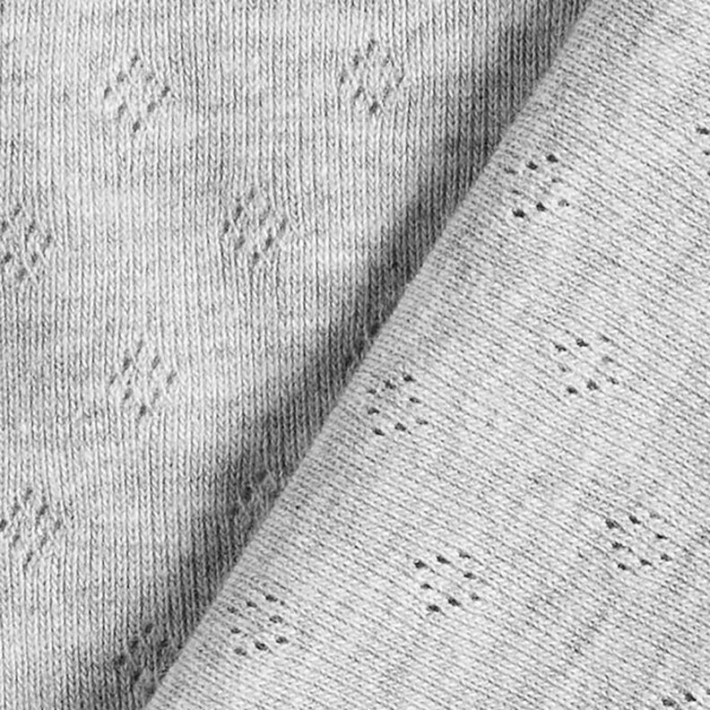 Jersey finement tricoté à motif ajouré Melange – gris,  image number 3