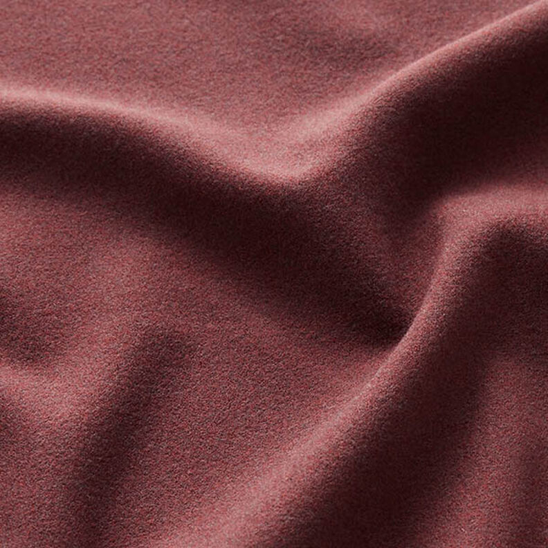Tissu pour manteau en velours uni – merlot, image number 2