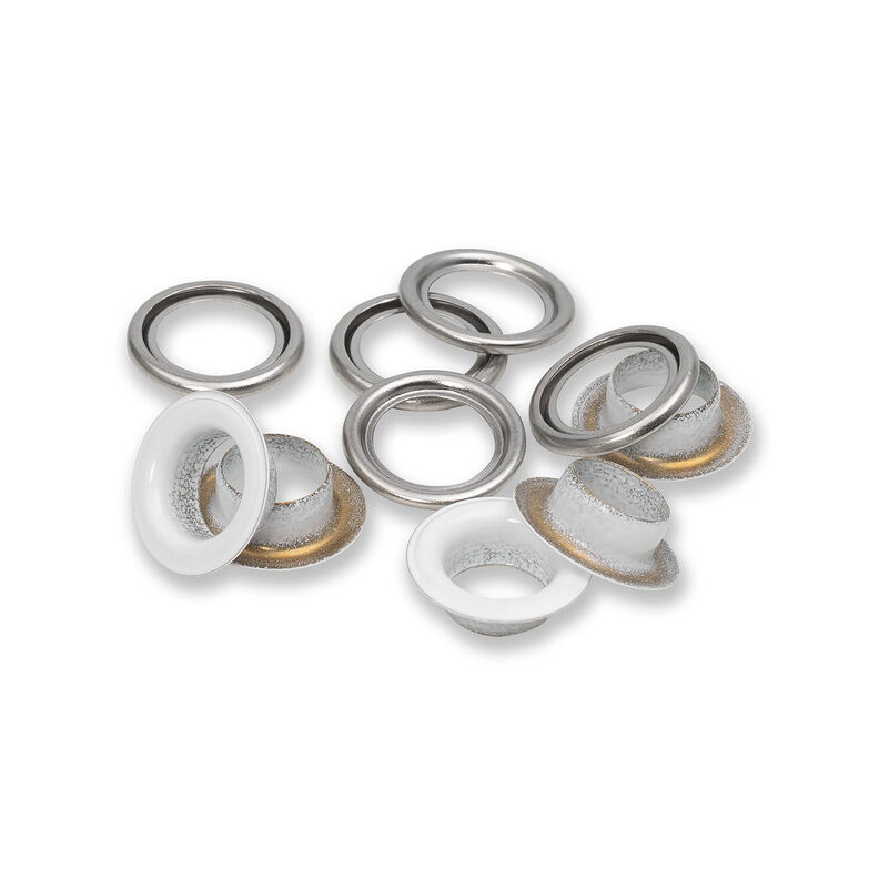 Œillets avec rondelles [20 unités | Ø 11 mm] | Prym – blanc/argent métallisé,  image number 2