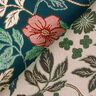 Tissu de décoration Jacquard Fleurs vintage – pétrole/rouge foncé,  thumbnail number 4