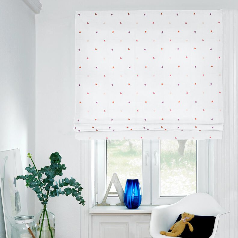Tissu double gaze de coton Coeurs brodés | Poppy Fabrics – blanc/rosé, image number 6