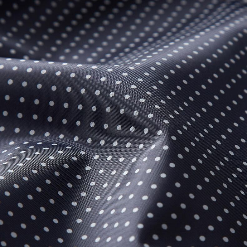 Tissu pour doublure à pois – bleu marine/blanc,  image number 2