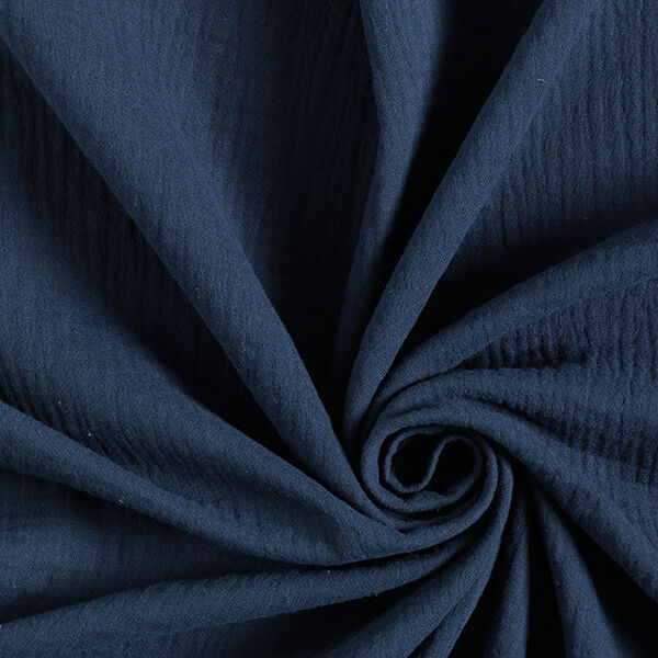 Tissu double gaze de coton – bleu marine,  image number 1