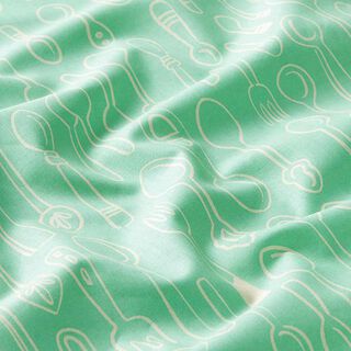 Coton Bio In My Kitchen Silver Spoon | Hamburger Liebe – vert menthe, 