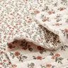 Tissu gaze de coton Tissu matelassé Fleurs romantiques – écru/myrtille,  thumbnail number 2