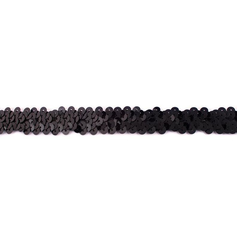 Galon pailleté élastique [20 mm] – noir,  image number 1