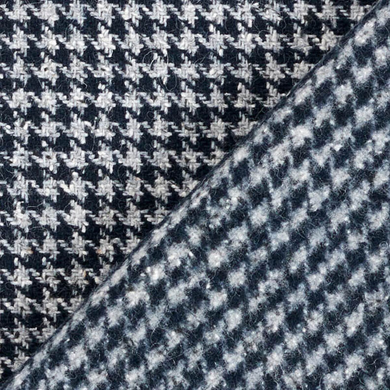 Tissu pour manteau Pepita Carreaux – bleu marine, image number 4