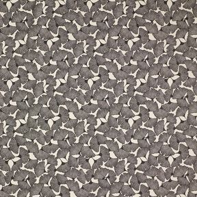 Tissu de décoration Semi-panama Ginkgo tacheté – noir/nature, 