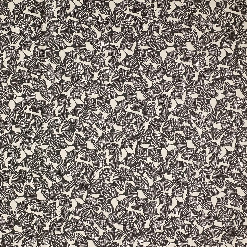 Tissu de décoration Semi-panama Ginkgo tacheté – noir/nature, image number 1