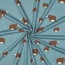 Jersey coton Ours | Poppy Fabrics – gris bleu/brun-marron,  thumbnail number 3