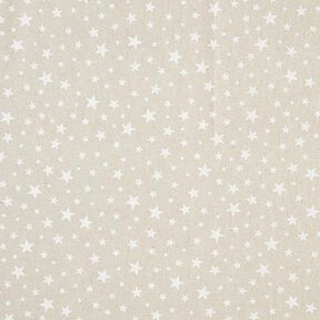Tissu de décoration Semi-panama Étoiles – nature/blanc, 