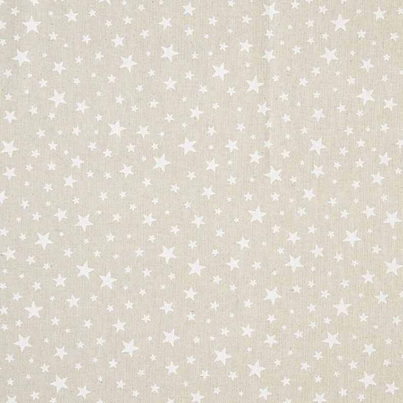 Tissu de décoration Semi-panama Étoiles – nature/blanc, image number 1