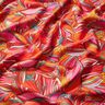 Beachwear tissu viscose paons et fleurs – orange/bordeaux,  thumbnail number 2