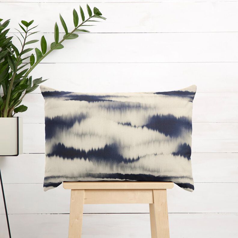 Tissu d’extérieur Canvas batik – sable/bleu nuit, image number 8
