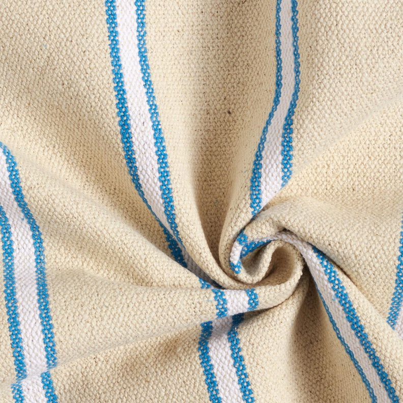 Tissu coton rustique – turquoise/nature, image number 3