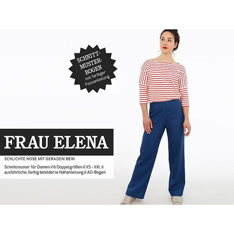 FRAU ELENA - Pantalon simple à jambe droite, Studio Schnittreif  | XS -  XXL,  image number 1