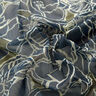 Crêpe mousseline Grandes fleurs – bleu marine/kaki,  thumbnail number 2