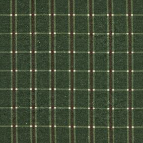 Tissu de décoration Semi-panama tissu à carreaux élégant – vert sapin/carmin, 