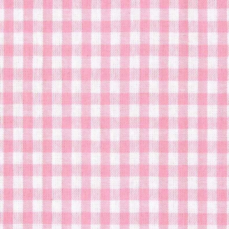Tissu en coton Vichy à carreaux 0,5 cm – rose/blanc,  image number 1