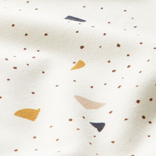 GOTS Jersey coton Terrazzo | Tula – écru/marron foncé, 