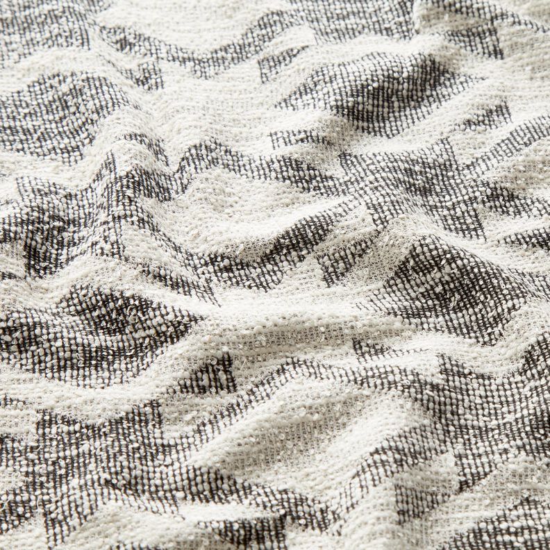 Tricot bouclé à chevron – noir/blanc, image number 2