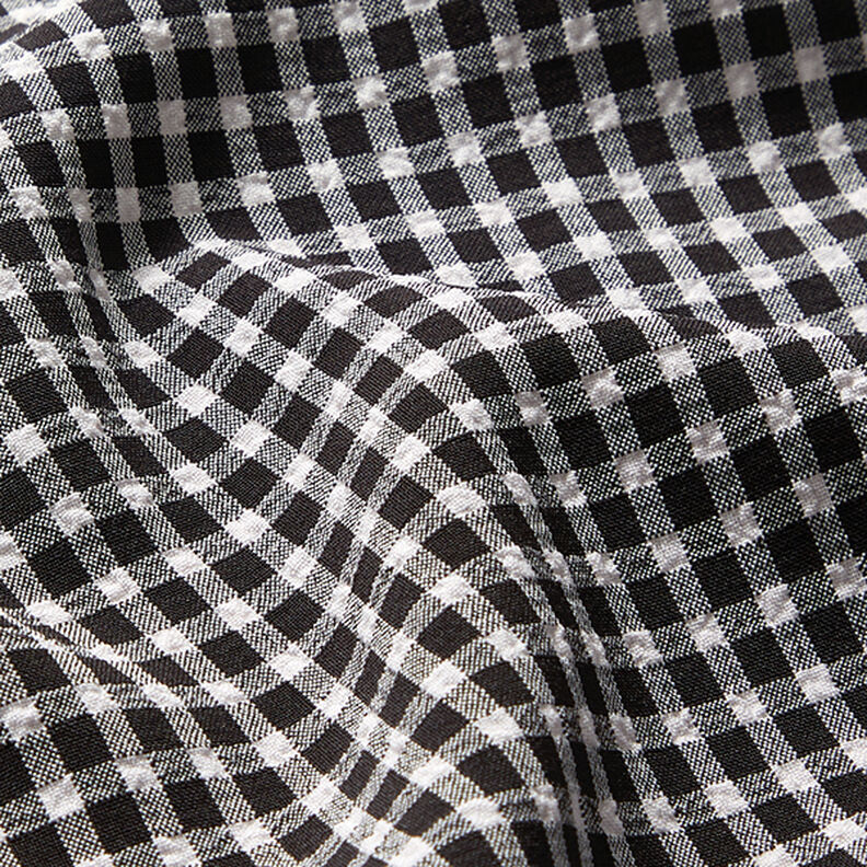 Seersucker à petits carreaux – noir/blanc,  image number 2