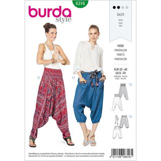 Pantalon, Burda 6316 | 32 - 46, 
