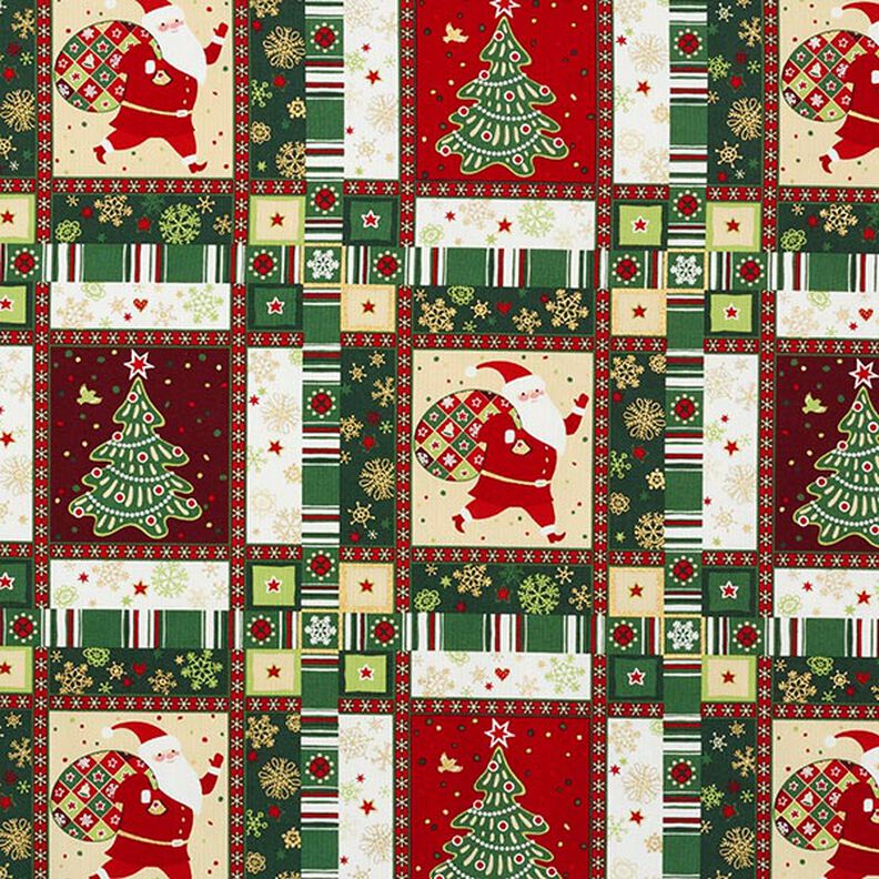Popeline de coton Noël coloré – vert, image number 1