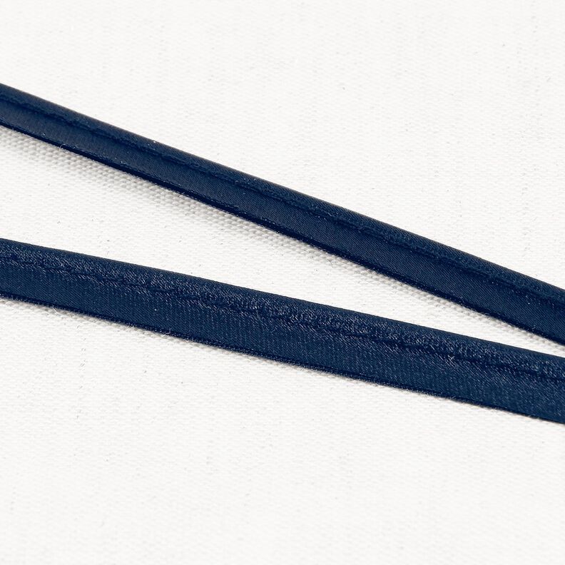 Satin Galon passepoil [10 mm] – bleu marine,  image number 1