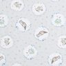 Popeline coton Animaux dans cercle de fleurs Impression numérique – argent/blanc,  thumbnail number 1