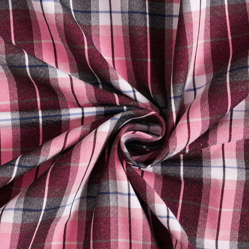 Stretch pour pantalon à grands carreaux – noir/rose intense,  image number 3