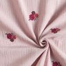Tissu double gaze de coton Fleurs brodées | Poppy Fabrics – vieux rose clair,  thumbnail number 3
