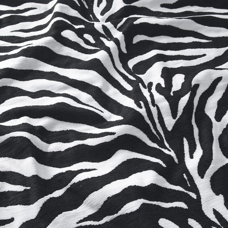 Tissu de revêtement Jacquard Zèbre – blanc/noir, image number 2