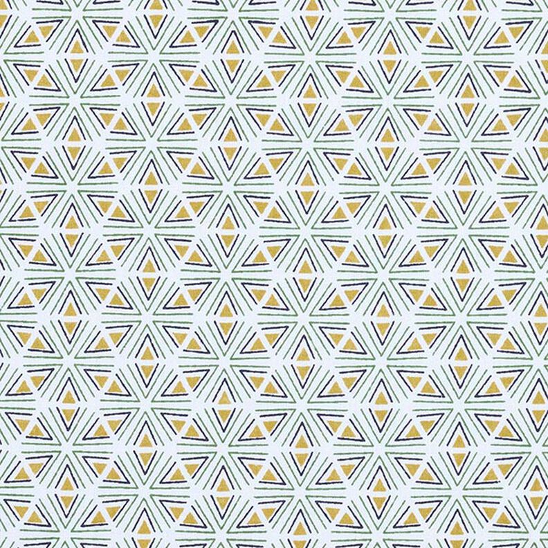 Tissu en coton Cretonne Formes géométriques – blanc/olive,  image number 1