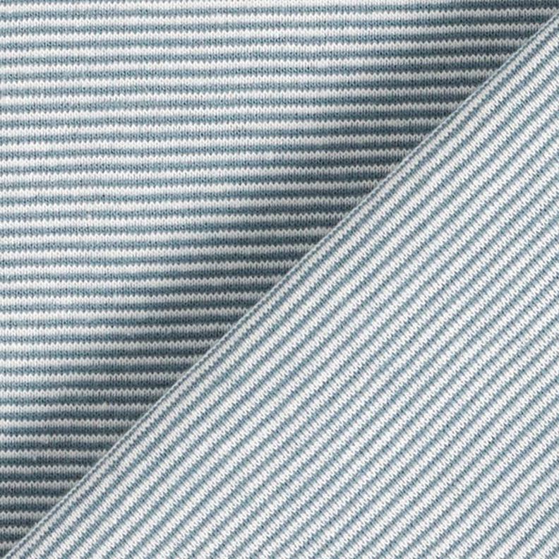 Bord-côtes tubulaire, fines rayures – bleu jean/écru,  image number 3