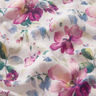 Tissu double gaze de coton Fleurs aquarelle Impression numérique | by Poppy blanc/pourpre,  thumbnail number 2
